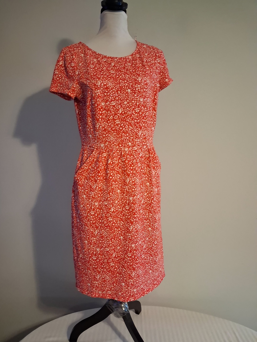 Boden Red Floral Midi Dress